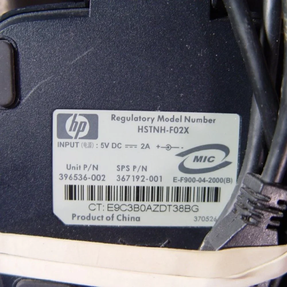 HP Regulatory Model Number HSTNH-F02X Docking Works tested free ship